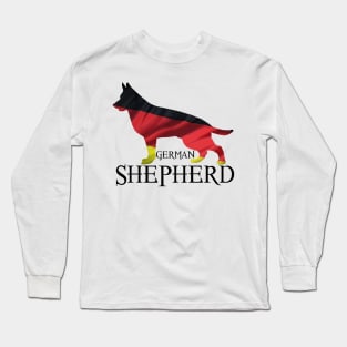 German Shepherd Dog German flag Long Sleeve T-Shirt